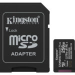 Kingston Technology 256GB microSDXC Canvas Select Plus Gen3 150MB/s A1 kaart + adapter