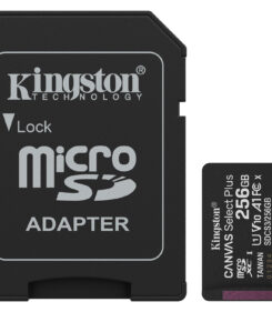 Kingston Technology 256GB microSDXC Canvas Select Plus Gen3 150MB/s A1 kaart + adapter