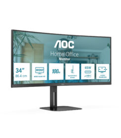 AOC V5 CU34V5C/BK/23 computer monitor 86,4 cm (34") 3440 x 1440 Pixels Wide Quad HD LED Zwart