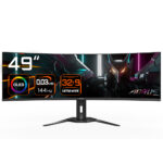 GIGABYTE AORUS CO49DQ computer monitor 124,5 cm (49") 5120 x 1440 Pixels Dual QHD OLED Zwart