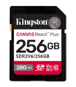 Kingston Technology 256GB Canvas React Plus SDXC UHS-II 280R/150W U3 V60 voor Full HD/4K