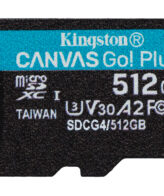 Kingston Technology 512GB microSDXC Canvas Go! Plus Gen4 200R A2 U3 enkel pakket zonder adapter