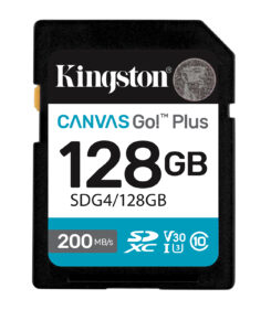Kingston Technology Canvas Go! Plus 128GB SDXC Canvas Go Plus Gen4 200MB/s C10 UHS-I U3 V30
