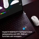 HyperX Pulsefire Haste 2 Mini - draadloze gamingmuis (wit)