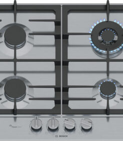 Bosch Serie 6 PCH6A5I90 kookplaat Roestvrijstaal Ingebouwd 60 cm Gaskookplaat 4 zone(s)