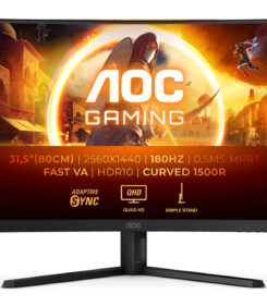 AOC G4 CQ32G4VE computer monitor 80 cm (31.5") 2560 x 1440 Pixels Quad HD LCD Zwart, Grijs