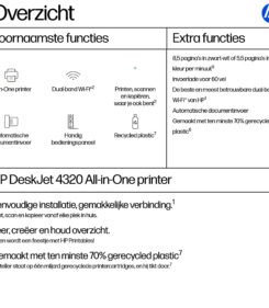HP DeskJet 4320 Draadloos All-in-One Kleur Printer