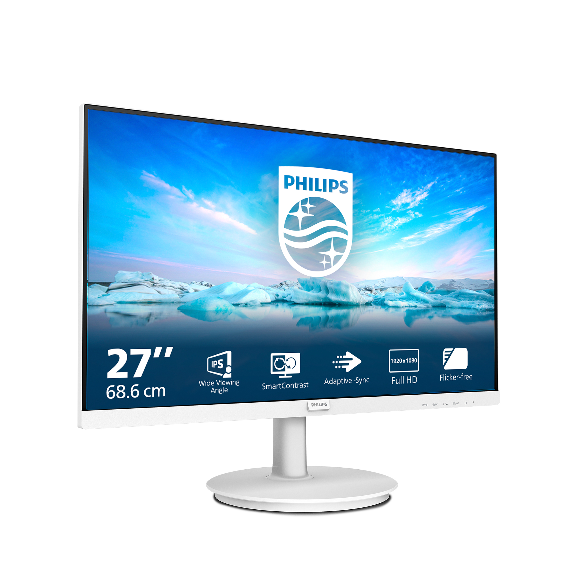 Philips V Line 271V8AW/00 computer monitor 68,6 cm (27") 1920 x 1080 Pixels Full HD LCD Wit - Afbeelding 2