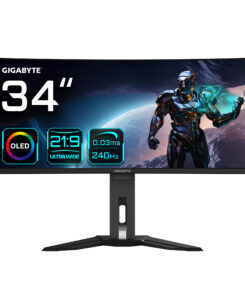 GIGABYTE MO34WQC2 computer monitor 86,4 cm (34") 3440 x 1440 Pixels Wide Quad HD OLED Zwart