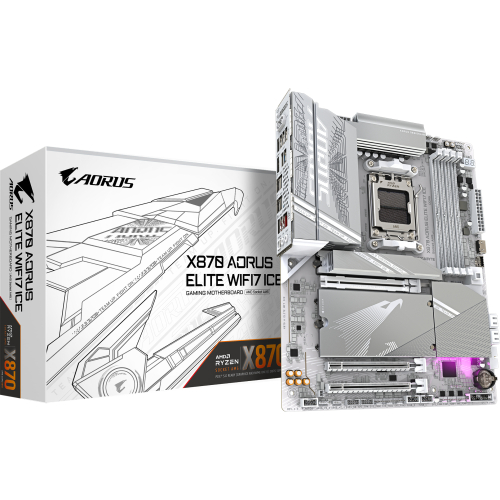 GIGABYTE X870 AORUS ELITE WIFI7 ICE AMD X870 Socket AM5 ATX
