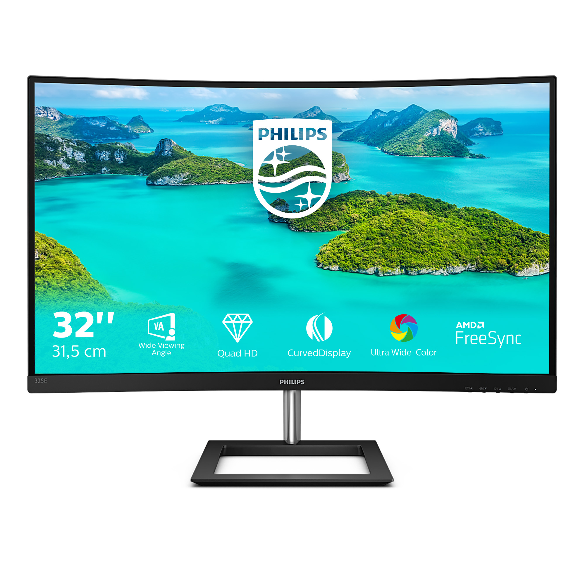 Philips E Line 325E1C/00 computer monitor 80 cm (31.5") 2560 x 1440 Pixels Quad HD LCD Zwart - Afbeelding 3