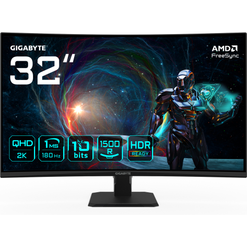 GIGABYTE GS32QCA computer monitor 80 cm (31.5") 2560 x 1440 Pixels Quad HD LED Zwart