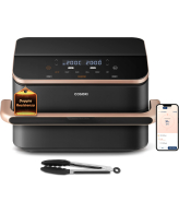 Cosori Dual Blaze Twinfry Chef Edition Dubbel 10 l Vrijstaand 2800 W Heteluchtfriteuse Donkergrijs, Roségoud