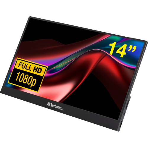 Verbatim 49590 computer monitor 35,6 cm (14") 1920 x 1080 Pixels Full HD LCD Zwart