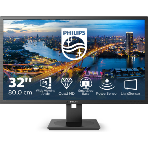 Philips B Line 325B1L/00 computer monitor 80 cm (31.5") 2560 x 1440 Pixels 2K Ultra HD LCD Zwart