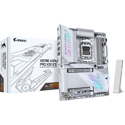 GIGABYTE X870E AORUS PRO X3D ICE AMD X870E Socket AM5 ATX