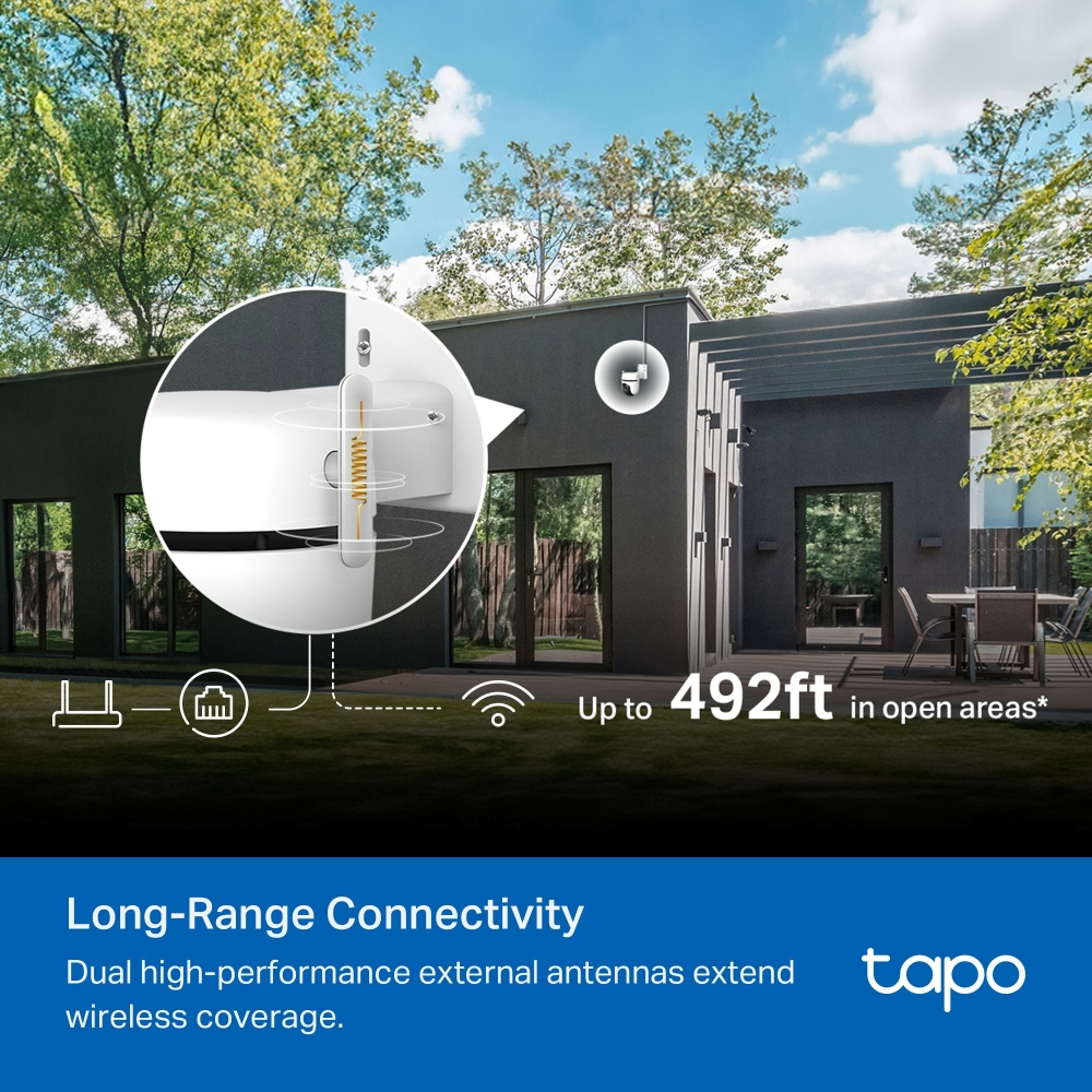 TP-Link TAPO C530WS bewakingscamera Torentje IP-beveiligingscamera Buiten 2880 x 1620 Pixels Muur - Afbeelding 25