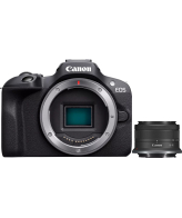 Canon EOS R100 + RF-S 18-45mm F4.5-6.3 IS STM Kit MILC 24,1 MP CMOS 6000 x 4000 Pixels Zwart
