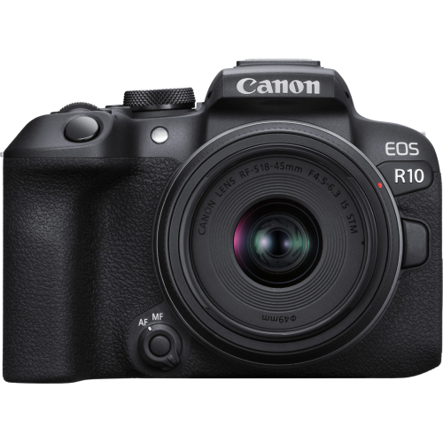 Canon EOS R10 + RF-S 18-45mm F4.5-6.3 IS STM MILC 24,2 MP CMOS 6000 x 4000 Pixels Zwart