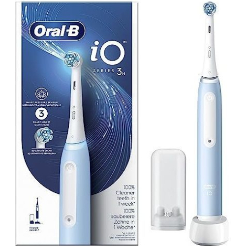 Oral-B Braun iO Series 3N Volwassene Vibrerende tandenborstel Lichtblauw, Wit