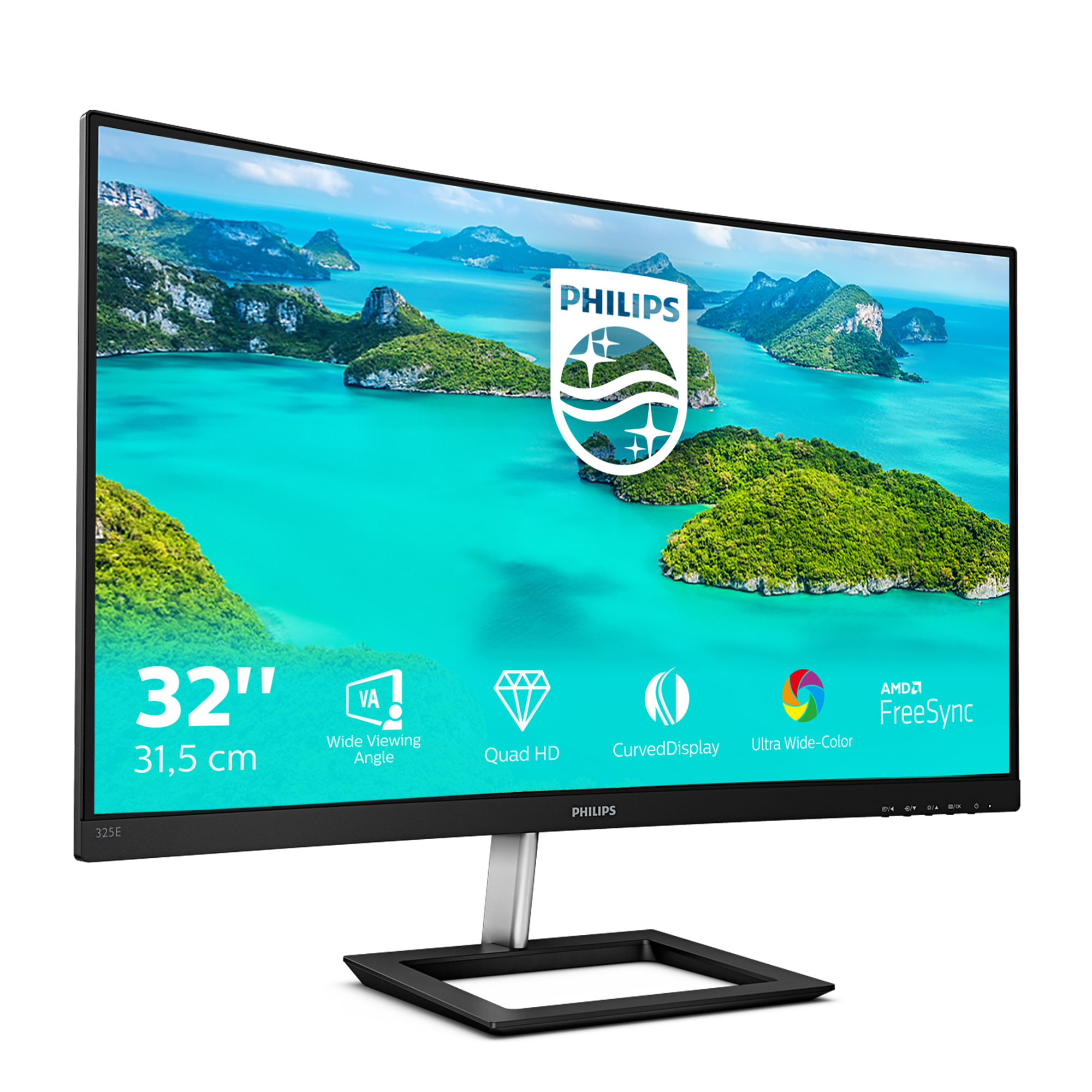Philips E Line 325E1C/00 computer monitor 80 cm (31.5") 2560 x 1440 Pixels Quad HD LCD Zwart - Afbeelding 4