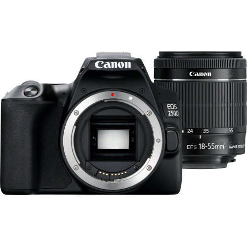 Canon EOS 250D+EF-S 18-55mm SLR camerakit 24,1 MP CMOS 6000 x 4000 Pixels Zwart