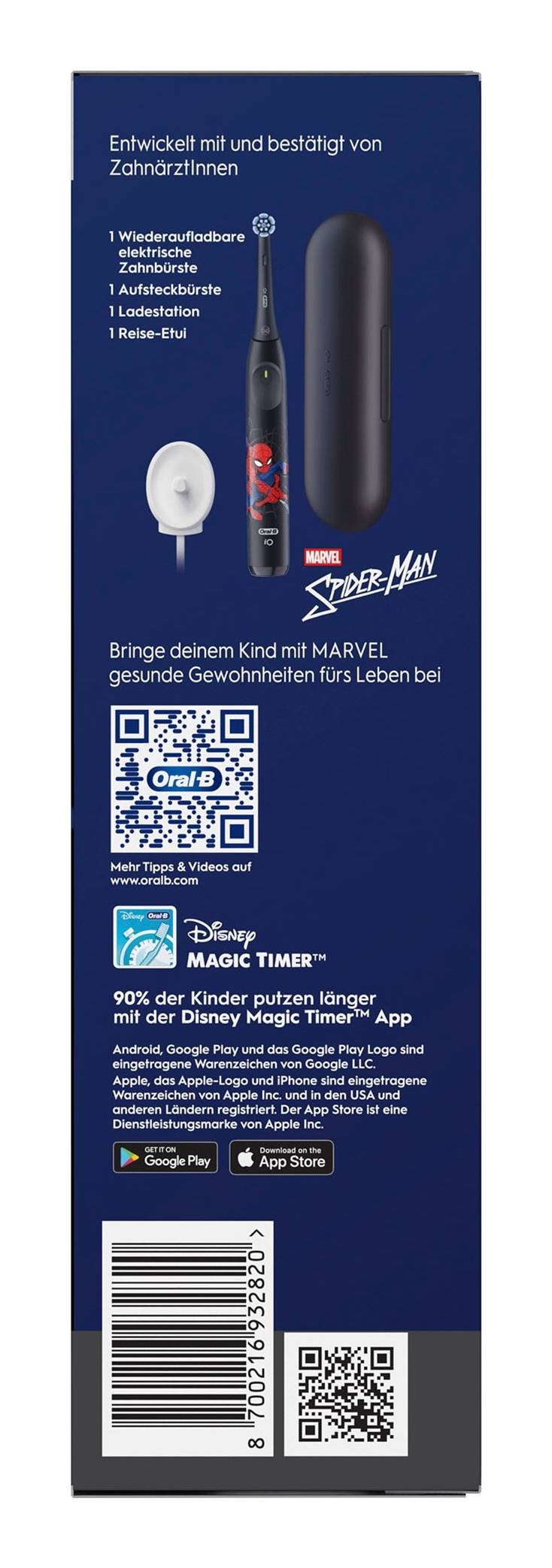 Oral-B iO Kids Spiderman Kind Roterende tandenborstel Zwart - Afbeelding 12