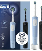 Oral-B Vitality Pro Duo Volwassene Roterende-oscillerende tandenborstel Zwart, Blauw, Wit