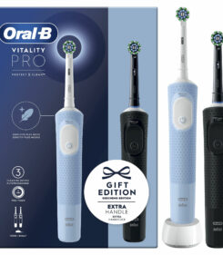 Oral-B Vitality Pro Duo Volwassene Roterende-oscillerende tandenborstel Zwart, Blauw, Wit