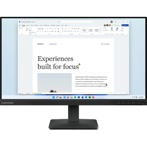 Lenovo L24-4e computer monitor 60,5 cm (23.8") 1920 x 1080 Pixels Full HD LCD Zwart