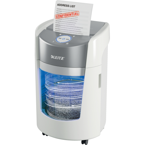 Leitz IQ OptiMax Small Office 350 papiervernietiger Microversnippering 58 dB 22,3 cm Grijs, Wit