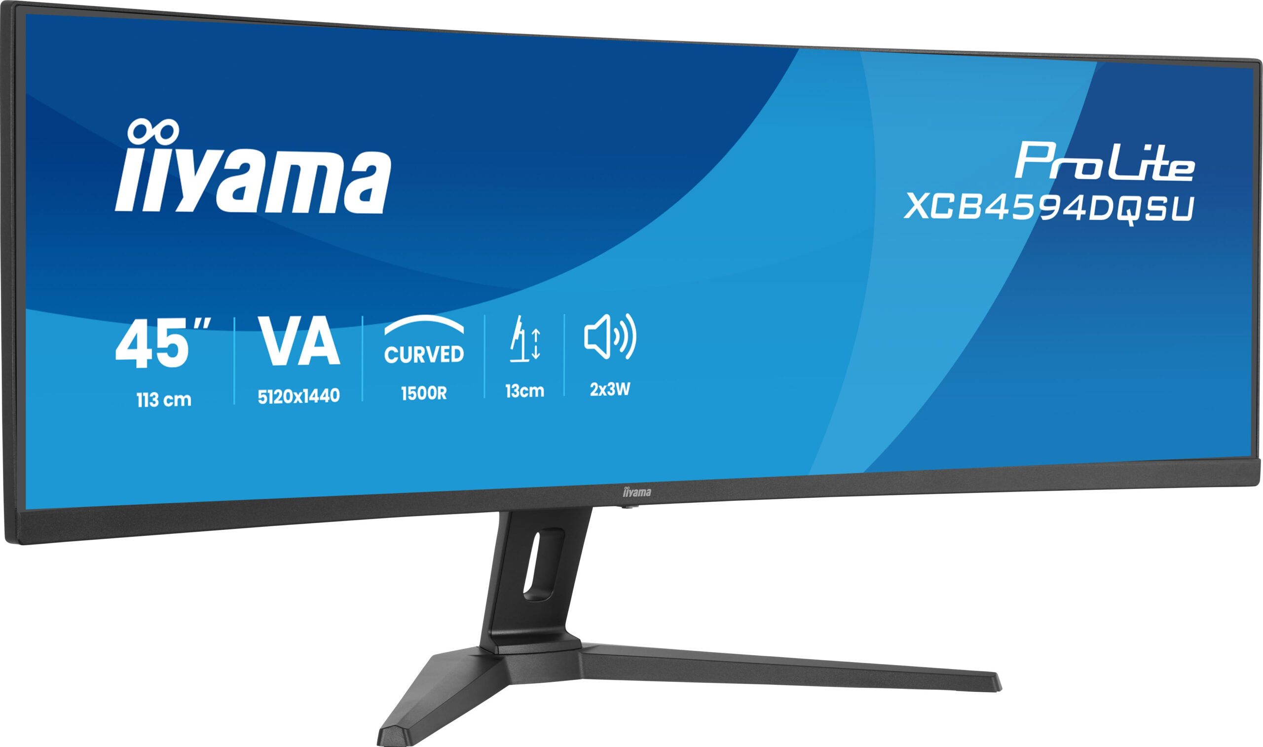 iiyama ProLite XCB4594DQSU-B1 computer monitor 113 cm (44.5") 5120 x 1440 Pixels Dual QHD LED Zwart - Afbeelding 2
