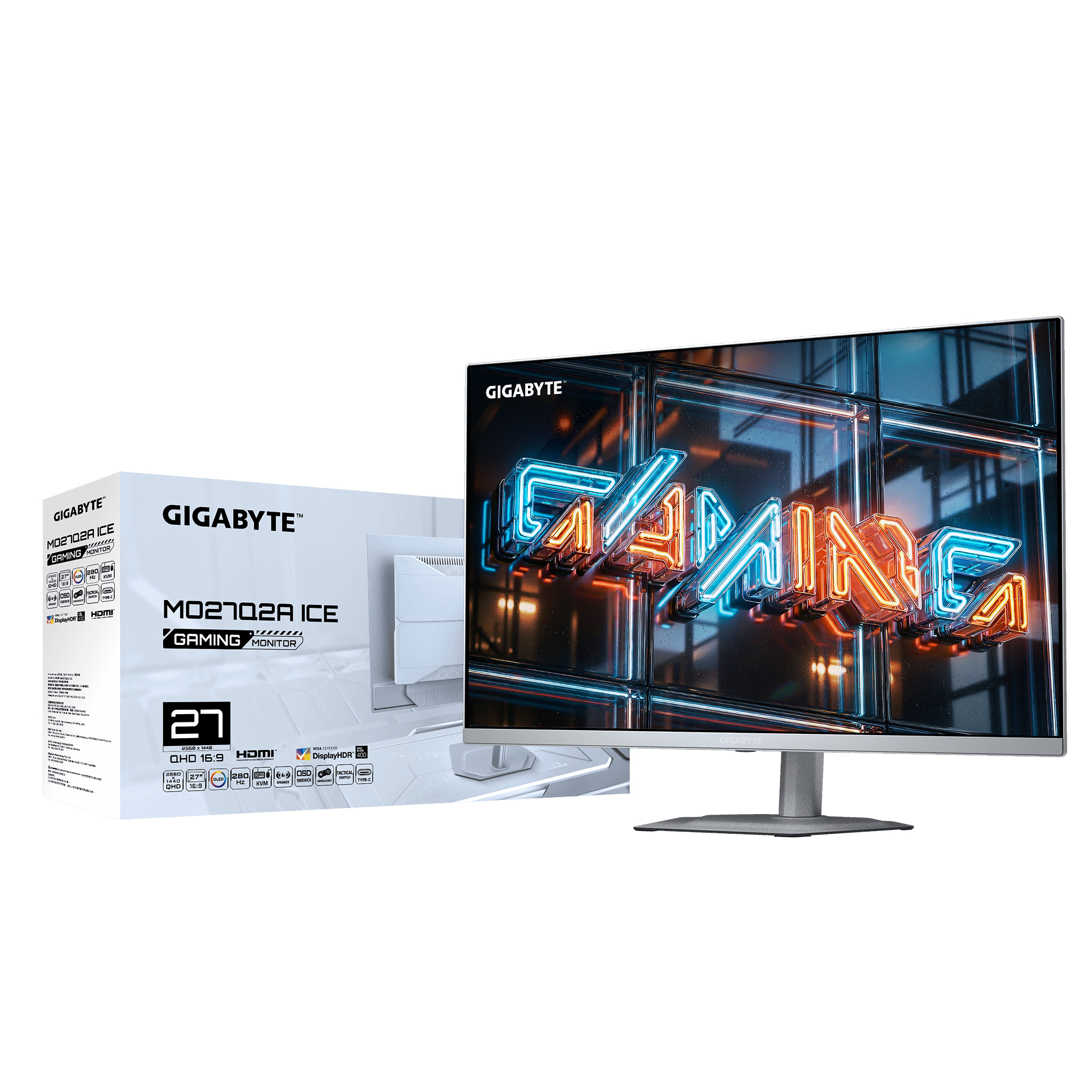 GIGABYTE MO27Q2A ICE OLED computer monitor 68,6 cm (27") 2560 x 1440 Pixels Quad HD QD-OLED Wit - Afbeelding 6