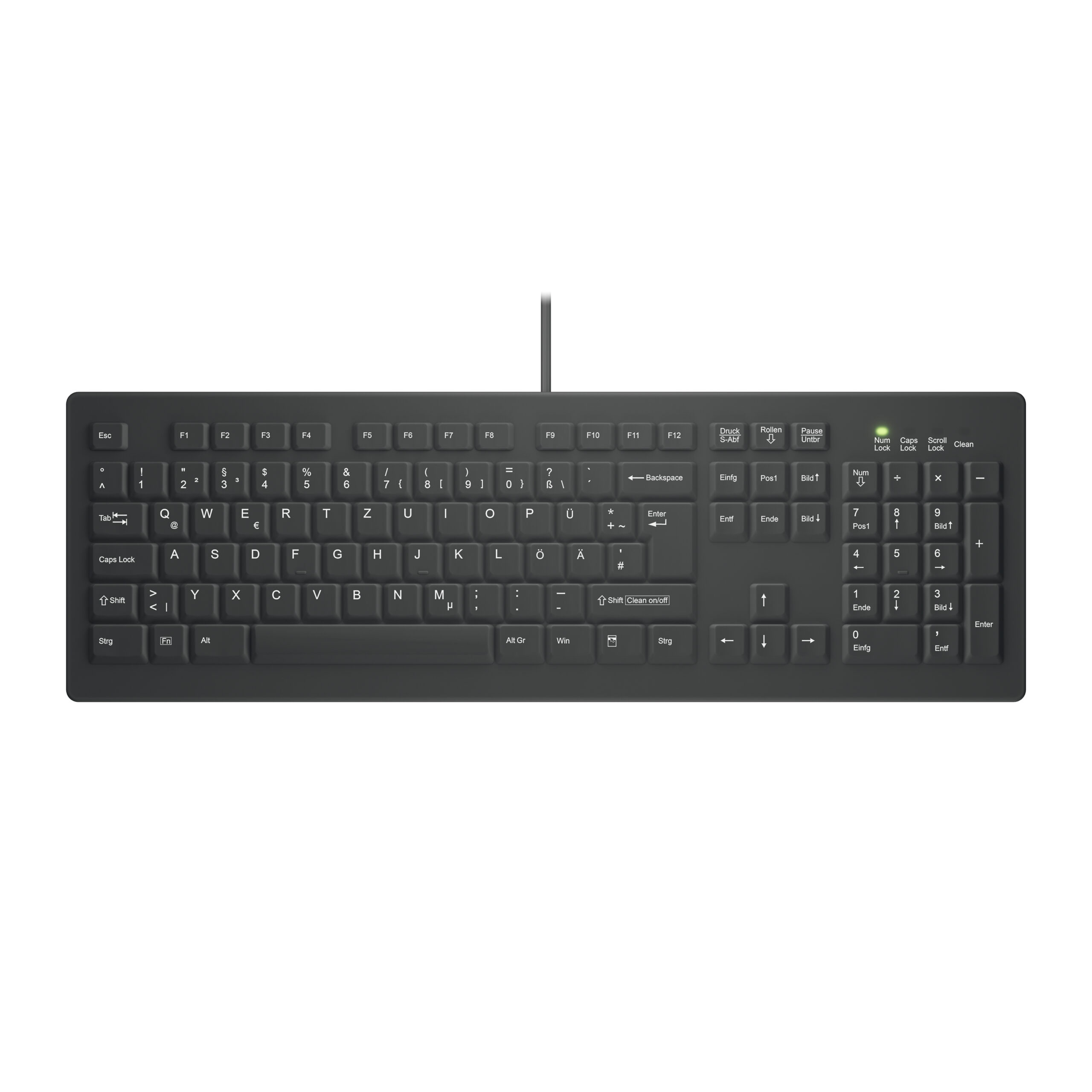 Contour Design Active Key AK-C8100 toetsenbord Medisch USB QWERTZ Duits Zwart