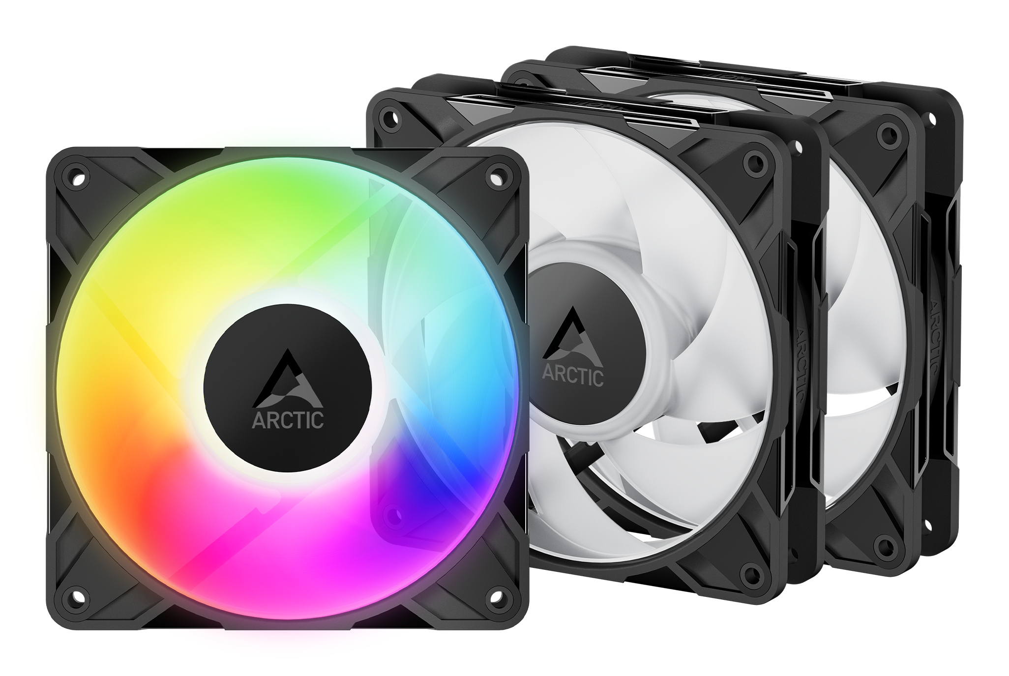 ARCTIC Freezer P12 Pro A-RGB Computer behuizing Ventilator 12 cm Zwart, Wit 3 stuk(s)
