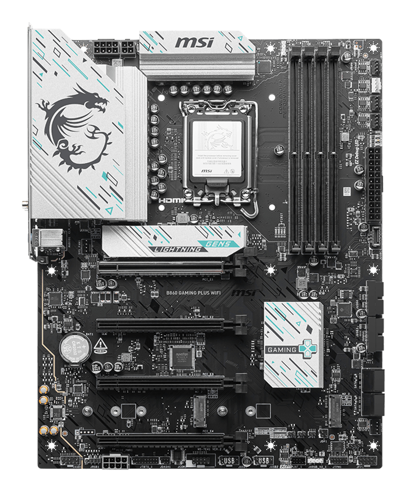 MSI B860 GAMING PLUS WIFI moederbord Intel B860 LGA 1851 (Socket V1) ATX - Afbeelding 2