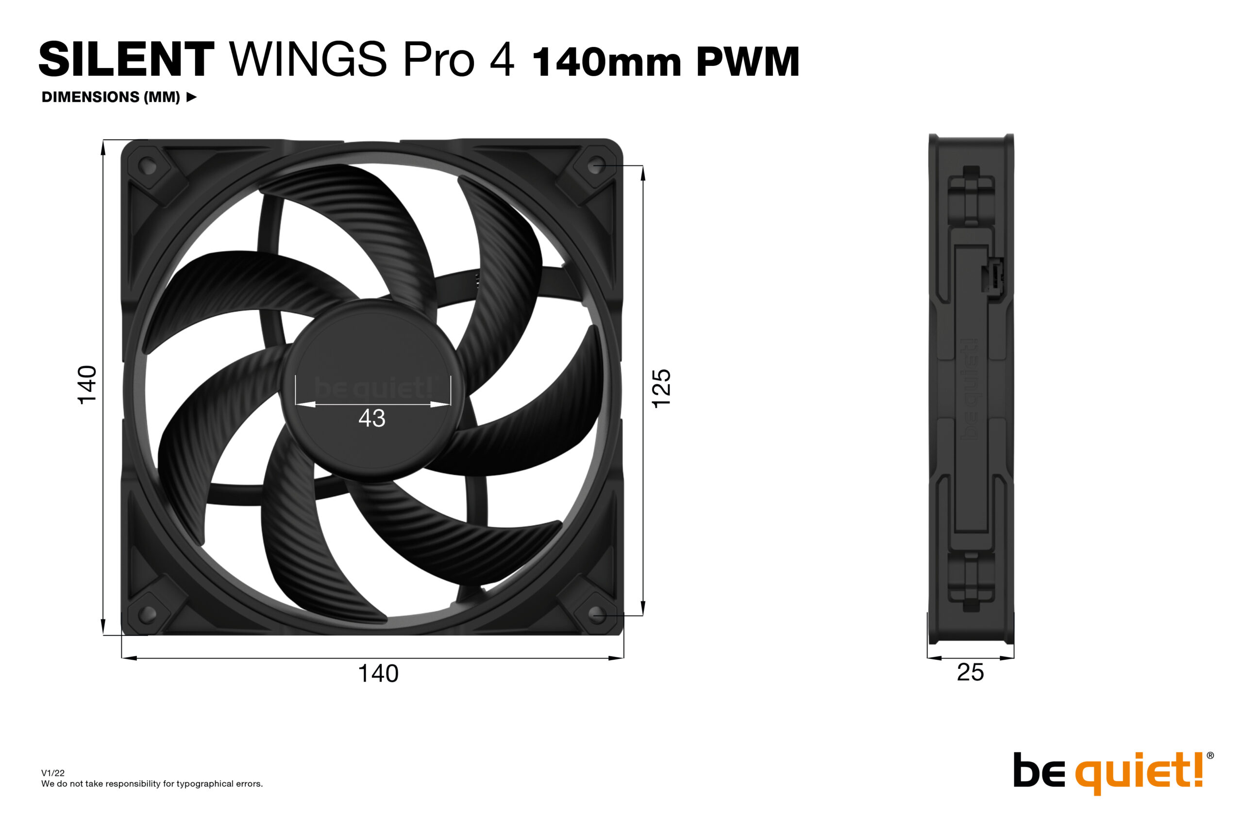 be quiet! SILENT WINGS PRO 4 | 140mm PWM Computer behuizing Ventilator 14 cm Zwart 1 stuk(s) - Afbeelding 6