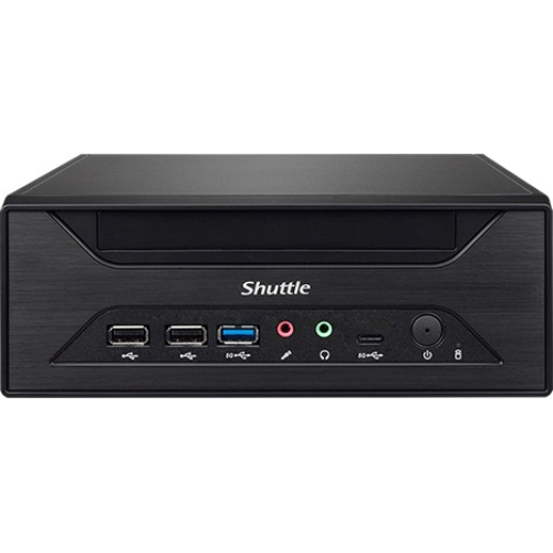 Shuttle XPC slim Barebone XH610 - S1700, Intel H610, 1xDP, 1xHDMI, 1x VGA, 2x COM (RS232), 2x LAN (2.5G and 1G), 1x slim 5.25", 2x 3.5", 2x M.2, 24/7 permanent gebruik