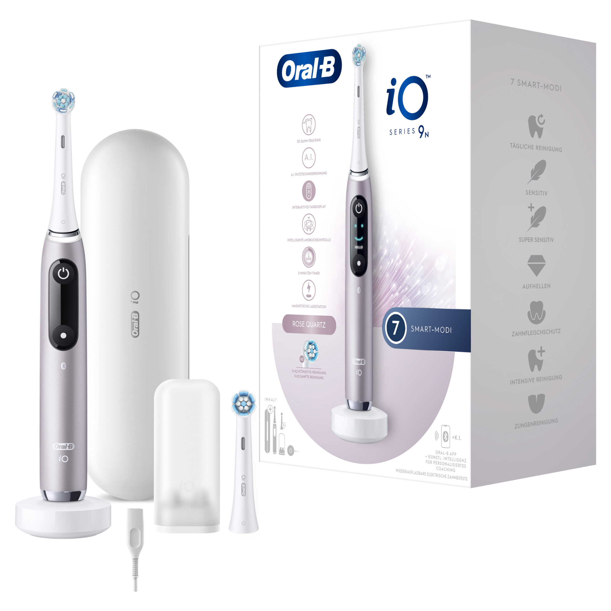 Oral-B iO Series 9n Volwassene Roterende-oscillerende tandenborstel Roze - Afbeelding 2