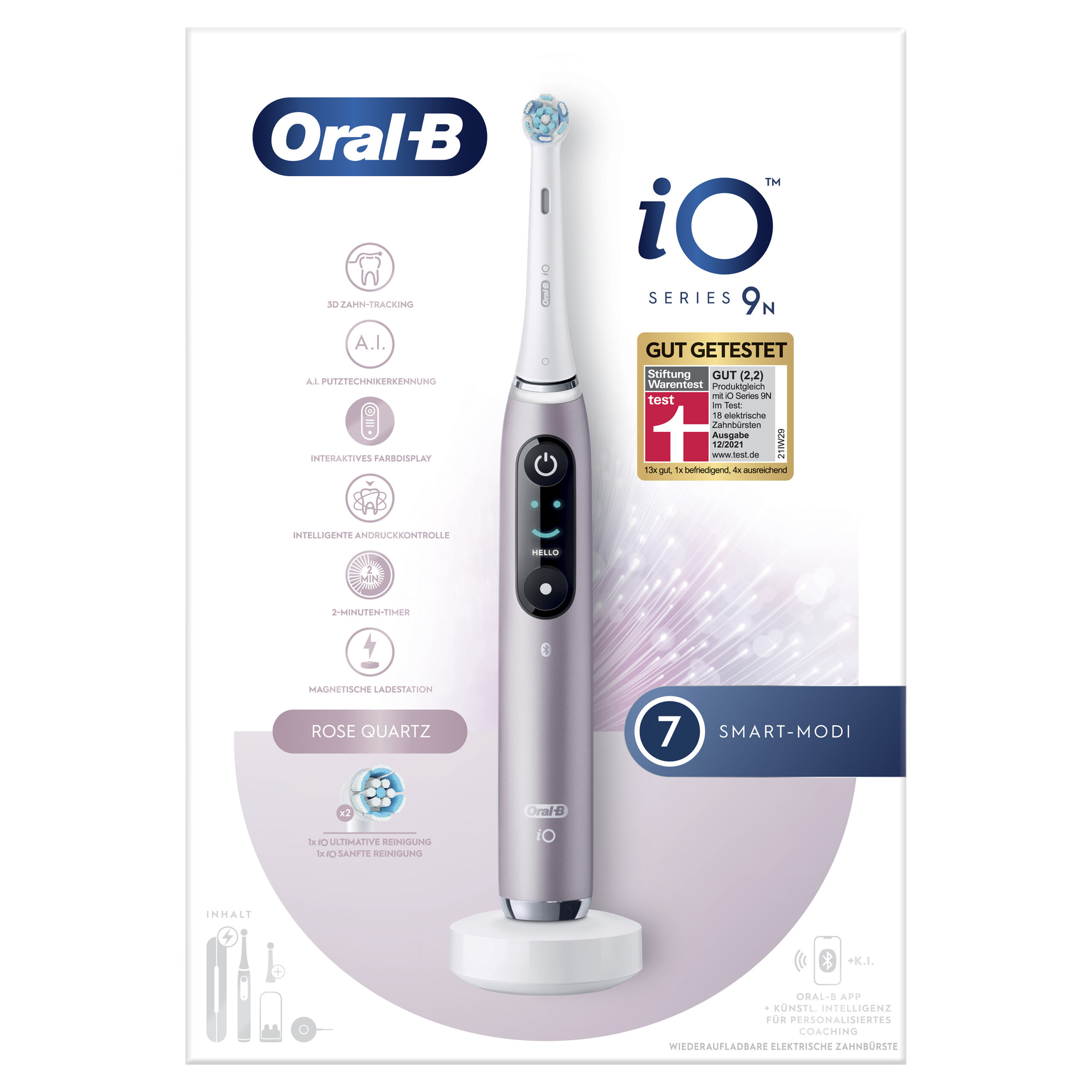 Oral-B iO Series 9n Volwassene Roterende-oscillerende tandenborstel Roze - Afbeelding 4
