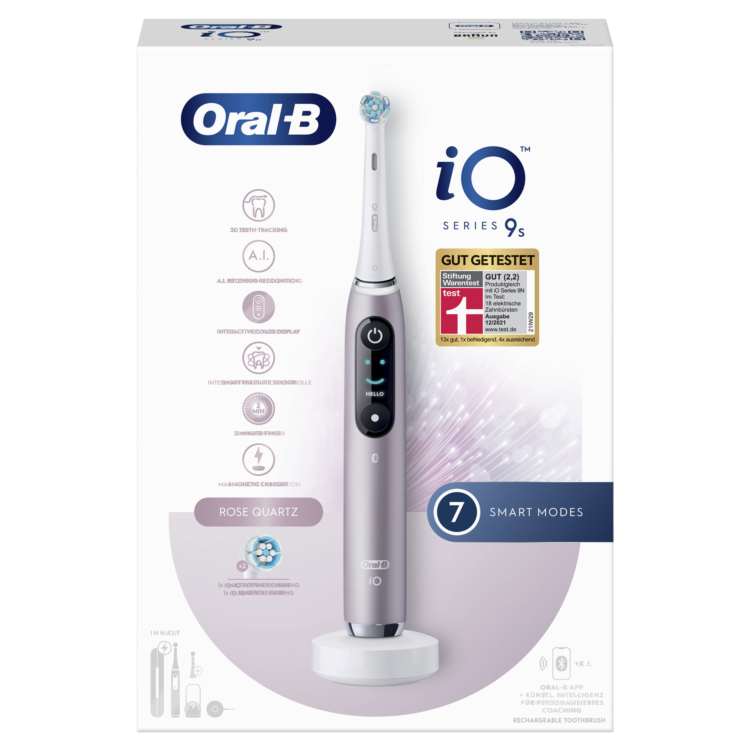 Oral-B iO Series 9n Volwassene Roterende-oscillerende tandenborstel Roze - Afbeelding 3