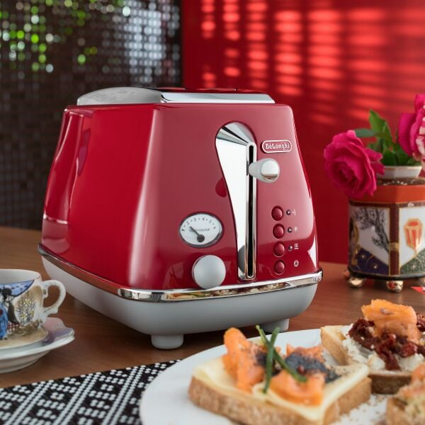 De’Longhi Icona Capitals 6 2 snede(n) 900 W Rood - Afbeelding 5