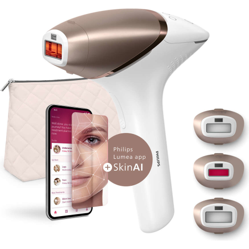 Philips BRI973/00 lichte haarverwijderaar IPL Roségoud, Wit