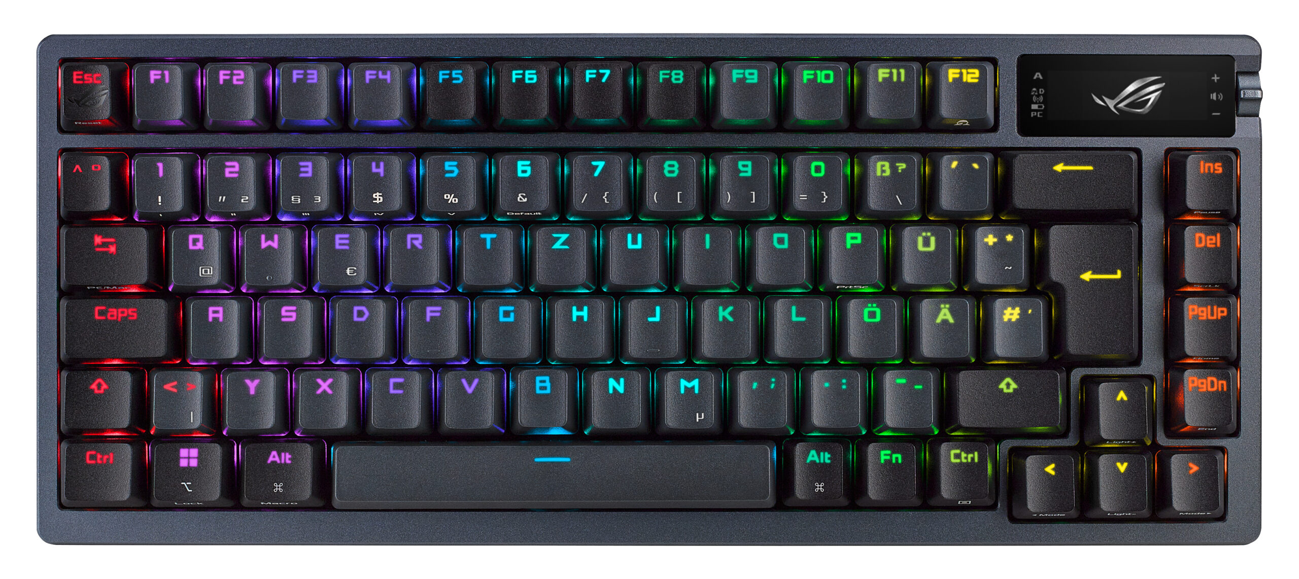 ASUS ROG Azoth toetsenbord Gamen USB + RF Wireless + Bluetooth QWERTY Zwart