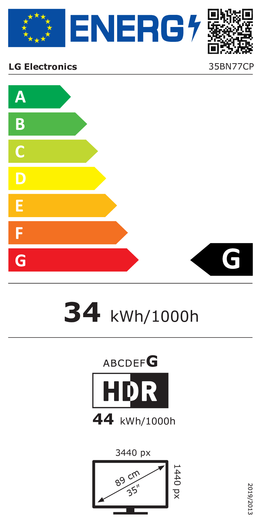 LG 35BN77CP-B.AEU computer monitor 88,9 cm (35") 3440 x 1440 Pixels Quad HD LED Zwart - Afbeelding 7