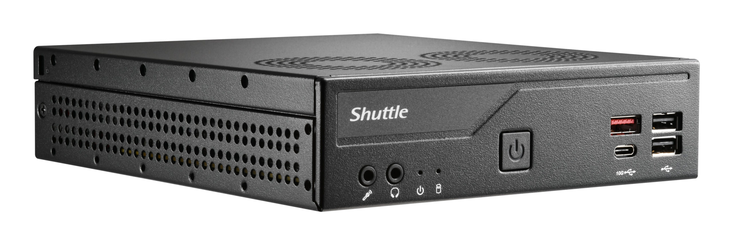 Shuttle Slim PC DH810 , S1851, 1x HDMI (2.1), 1x DP, 1x USB-C (DP), 1x 2.5" , 2x M.2, 2x LAN (Intel 1G + 2.5G), 2x COM, 24/7 permanent gebruik, incl. VESA - Afbeelding 3