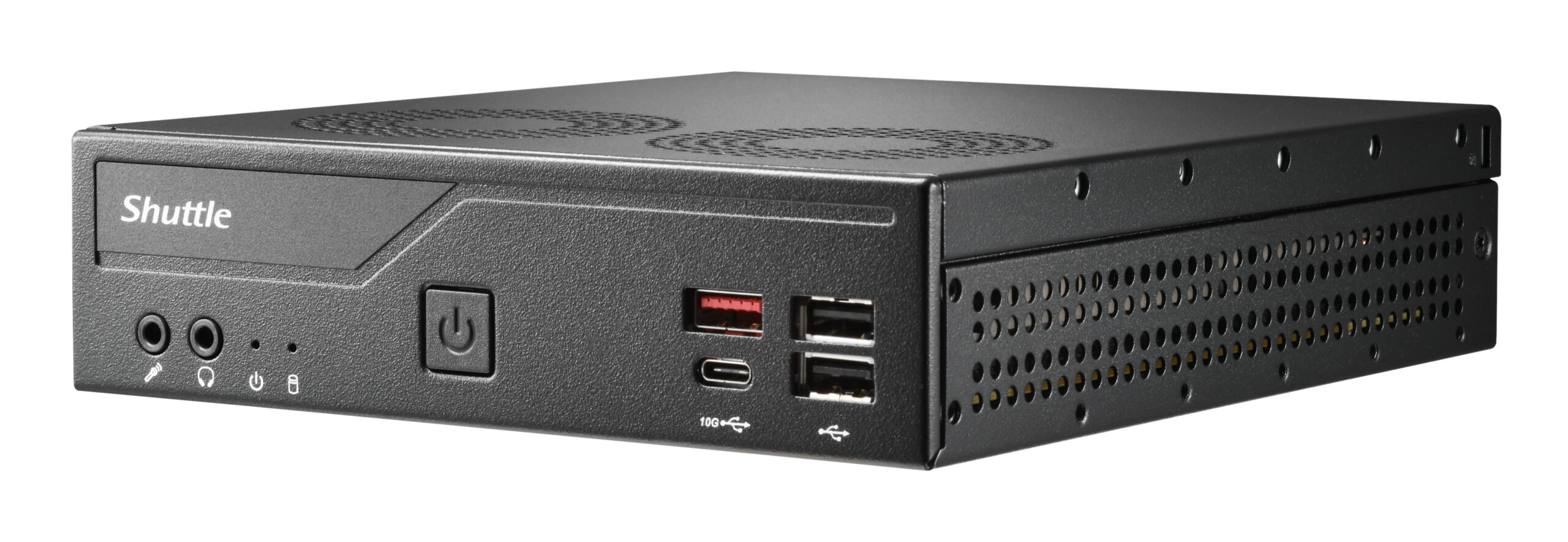 Shuttle Slim PC DH810 , S1851, 1x HDMI (2.1), 1x DP, 1x USB-C (DP), 1x 2.5" , 2x M.2, 2x LAN (Intel 1G + 2.5G), 2x COM, 24/7 permanent gebruik, incl. VESA - Afbeelding 2