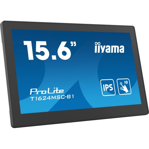 iiyama T1624MSC-B1 computer monitor 39,6 cm (15.6") 1920 x 1080 Pixels Full HD LED Touchscreen Zwart