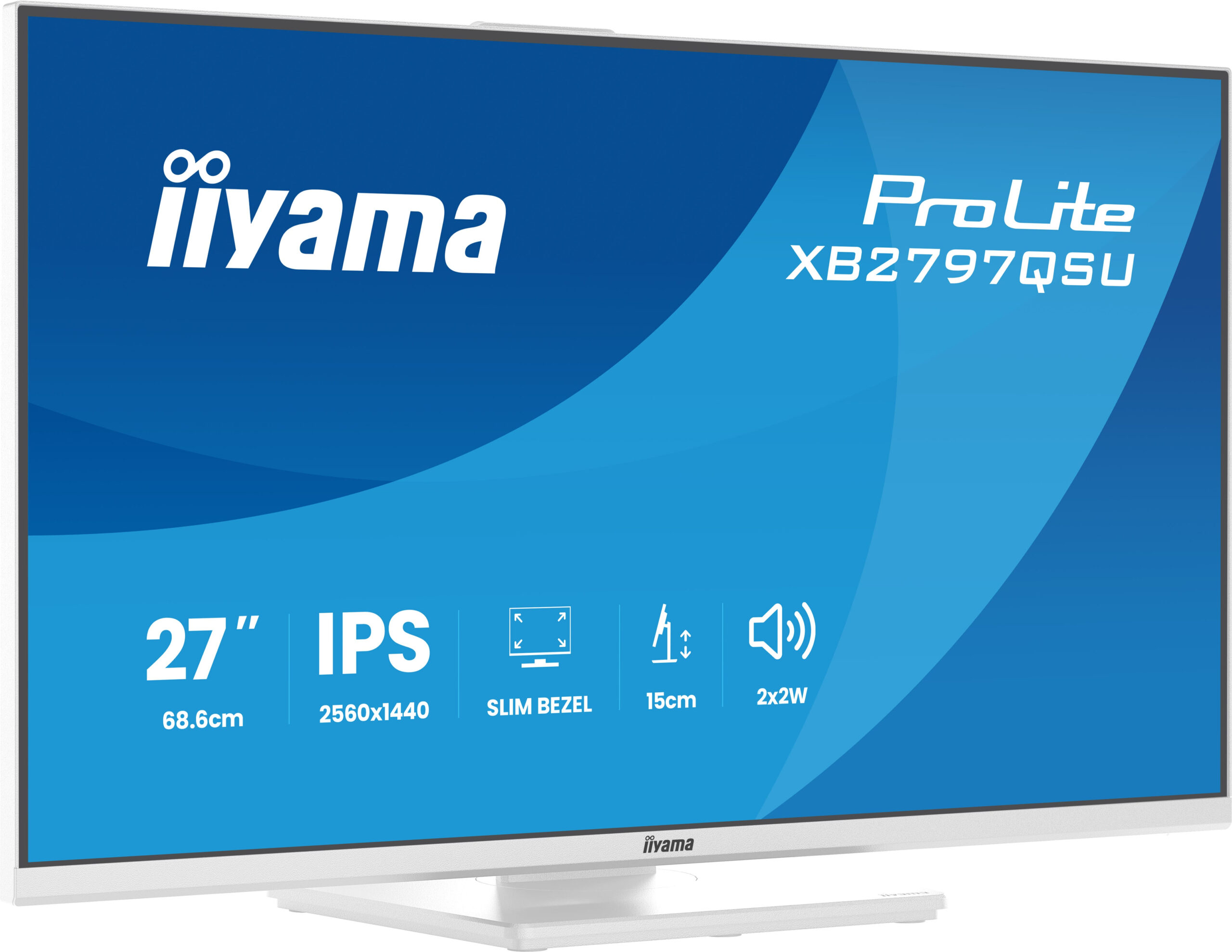 iiyama ProLite XB2797QSU-W1 computer monitor 68,6 cm (27") 2560 x 1440 Pixels Quad HD LED Wit - Afbeelding 9