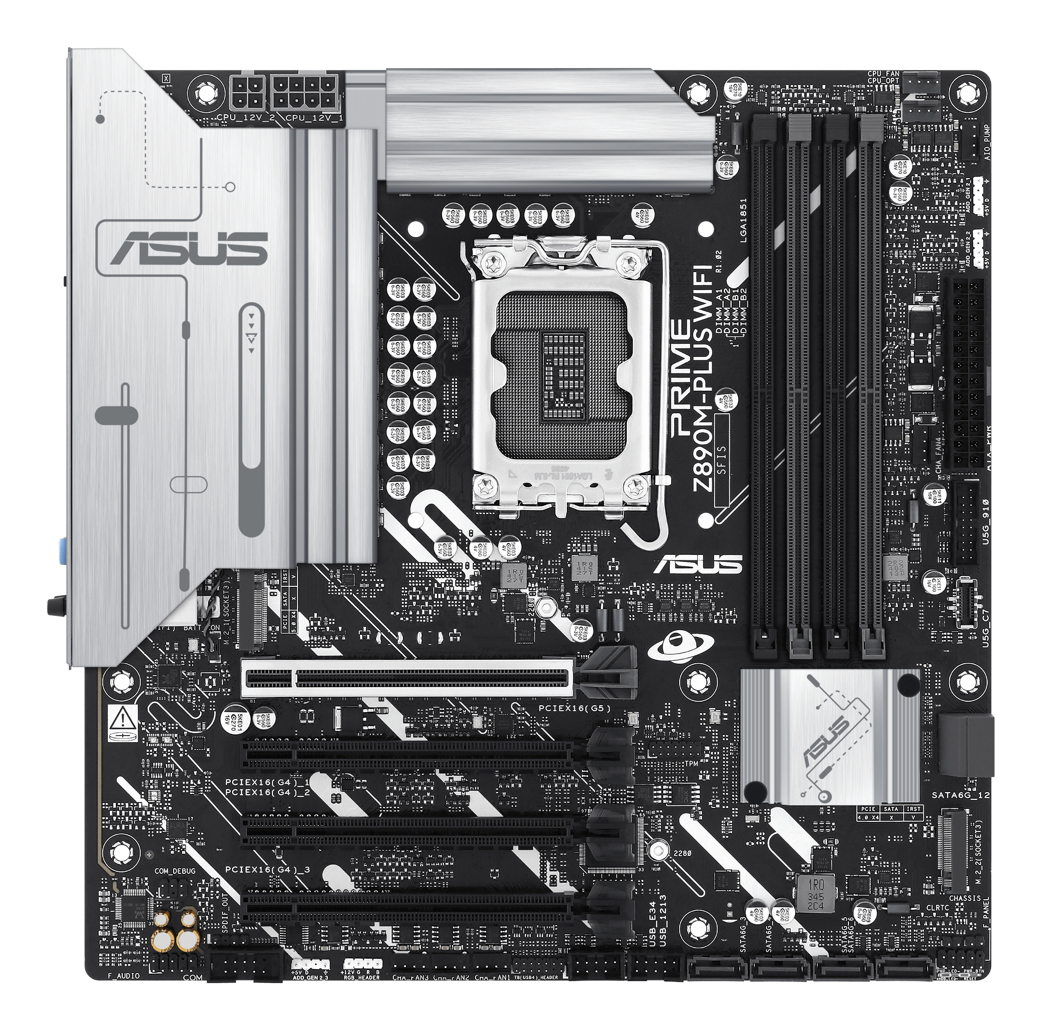 ASUS PRIME Z890M-PLUS WIFI Intel Z890 LGA 1851 (Socket V1) micro ATX - Afbeelding 2